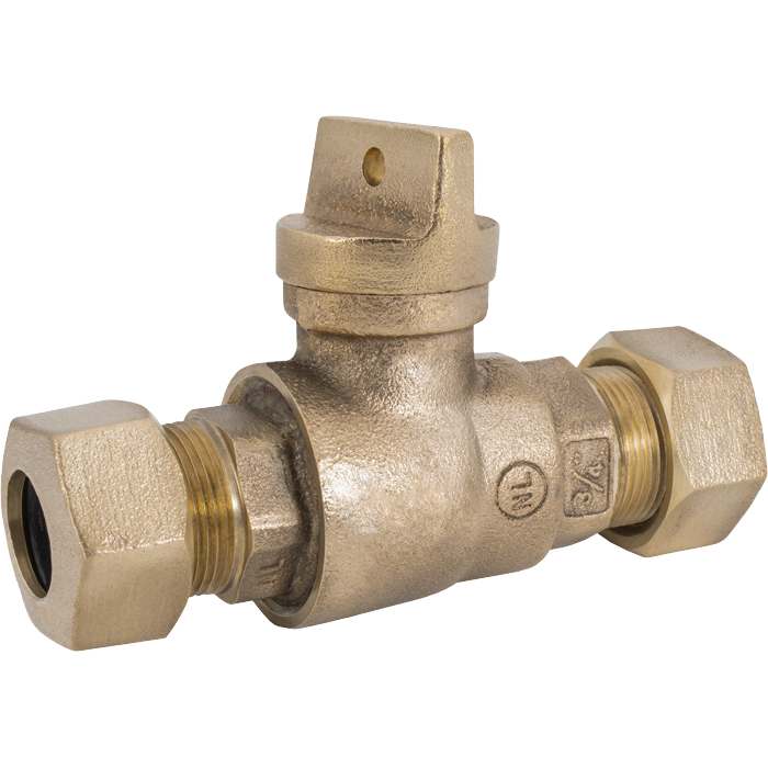 Legend Valves 314-158NL 2" No Lead Cast Bronze Water Service CTS Ring Compression Curb Stop Valve