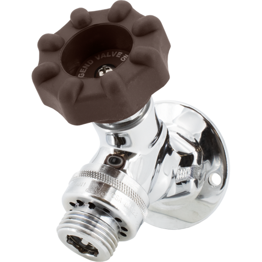 Legend Valves 107-452 3/4" Chrome-Plated Forged Brass 1/4-Turn Ball-Type Commercial Sillcock with Softouch Handle, Integral Vacuum Breaker, and Loose Key
