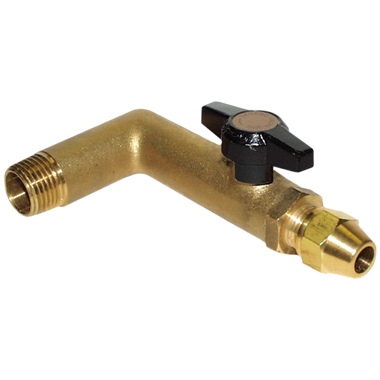 Legend Valves 111-206 1/2" x 3/8" Forged Brass 1/4-Turn Ball-Type Flare x MNPT Oil Tank Valve