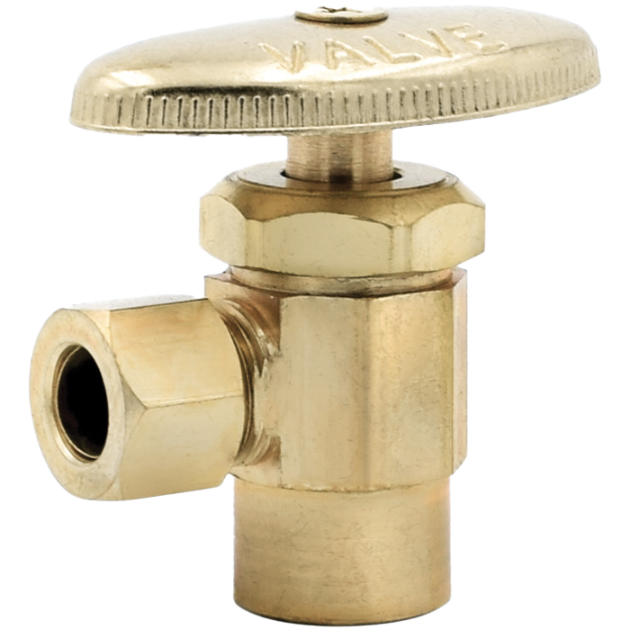 Legend Valves 114-163NL 1/2" x 3/8" No Lead Rough Forged Brass Multi-Turn Sweat X OD Angle Stop Valve