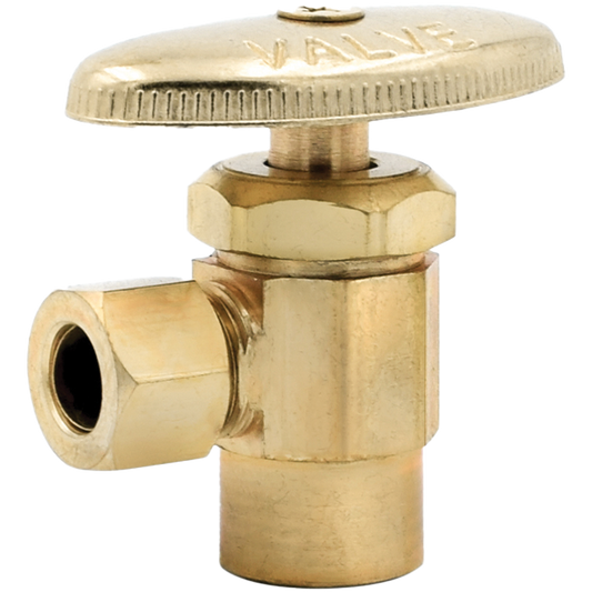 Legend Valves 114-163NL 1/2" x 3/8" No Lead Rough Forged Brass Multi-Turn Sweat X OD Angle Stop Valve