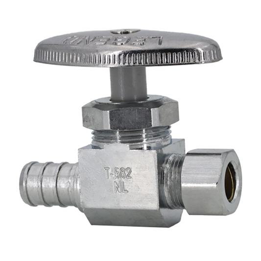 Legend Valves 114-209NL 1/2" x 3/8" No Lead Polished Forged Brass Multi-Turn Straight Stop Valve