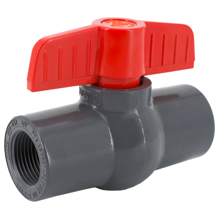 Legend Valves 201-427 1-1/2" NSF Listed UPVC Compact-Pattern Ball Valve with Tee Handle
