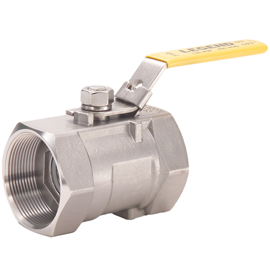 Legend Valves 113-127 1-1/2" 316 Stainless Steel One-Piece Conventional Port Ball Valve with Locking Device