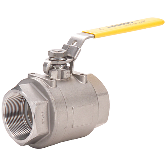 Legend Valves 113-141 1/4" 316 Stainless Steel Two-Piece Full Port Ball Valve with Locking Device