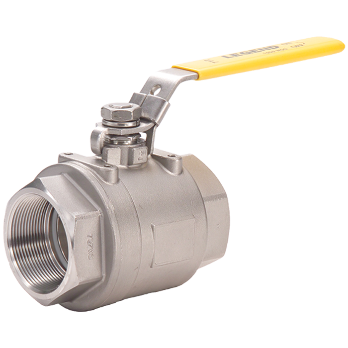 Legend Valves 113-142 3/8" 316 Stainless Steel Two-Piece Full Port Ball Valve with Locking Device