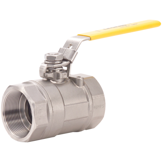 Legend Valves 113-103 1/2" 316 Stainless Steel Two-Piece Large Port Ball Valve with Locking Device