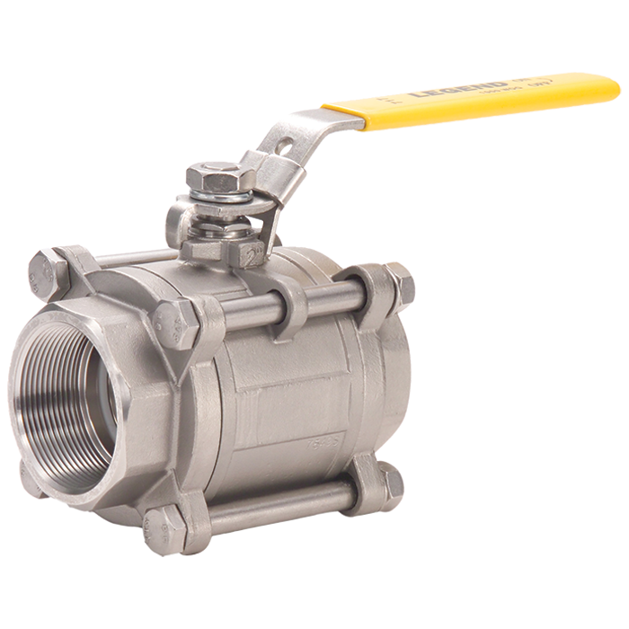 Legend Valves 113-166 1-1/4" 316 Stainless Steel Three-Piece Full Port Ball Valve with Locking Device