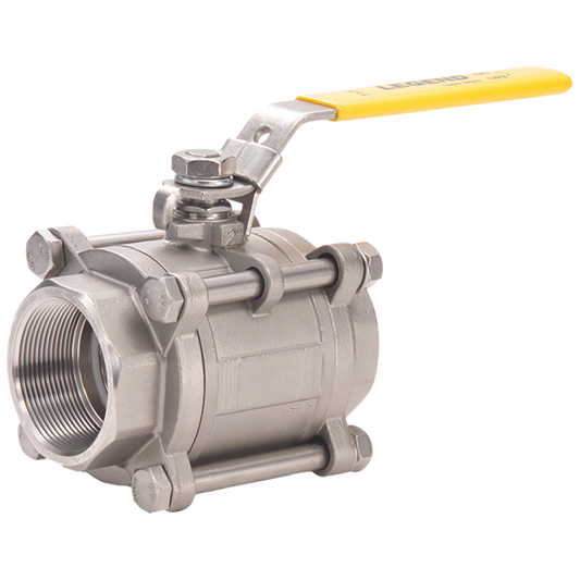 Legend Valves 113-162 3/8" 316 Stainless Steel Three-Piece Full Port Ball Valve with Locking Device