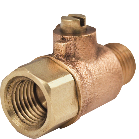 Legend Valves 101-550NL 1/4" x 1/8" No Lead Cast Brass Ball Valve Test Cock with Screwdriver Slot