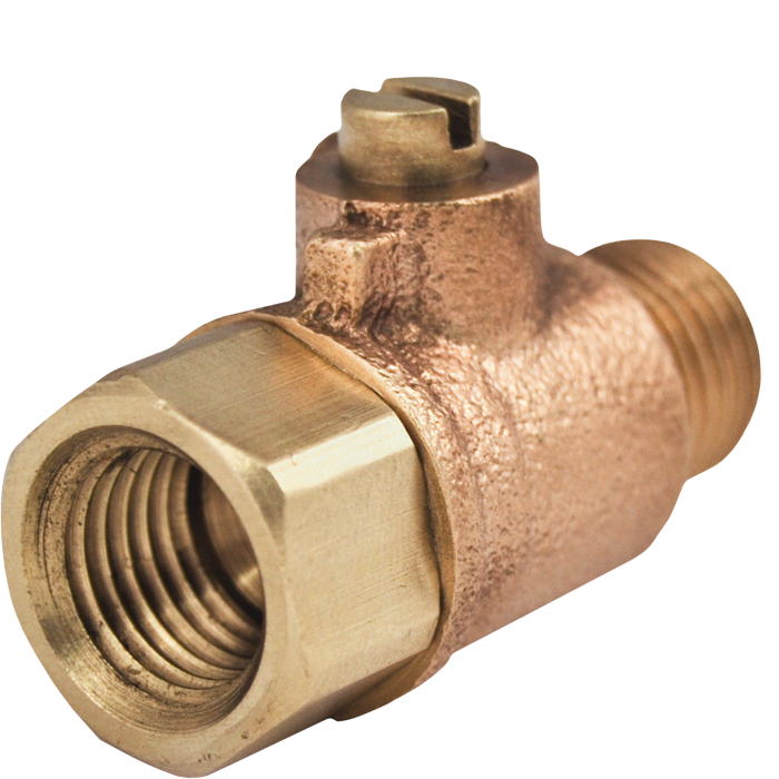 Legend Valves 101-551NL 1/4" No Lead Cast Brass Ball Valve Test Cock with Screwdriver Slot