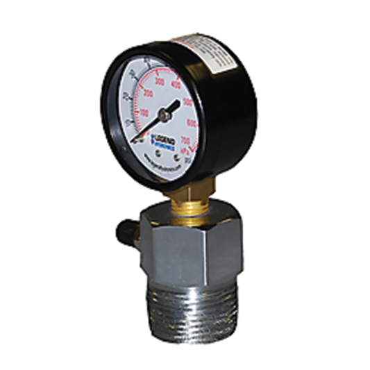 Legend Valves 800-667 1" End-Mount Air Pressure Test Gauge with Built-In Schraeder Valve