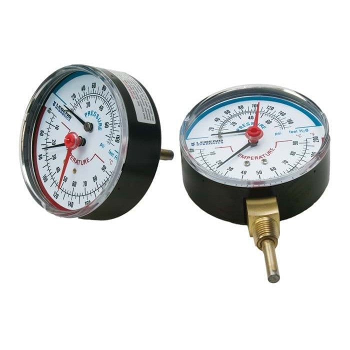 Legend Valves 800-692 1/4" Rear-Mount Temperature & Pressure Gauge with 2-1/2" Gauge