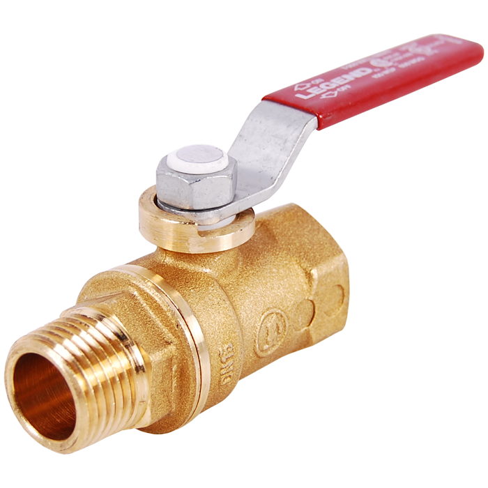 Legend Valves 101-520NL 1/8" No Lead Forged Brass Mini Large Port MNPT x FNPT Transition Ball Valve