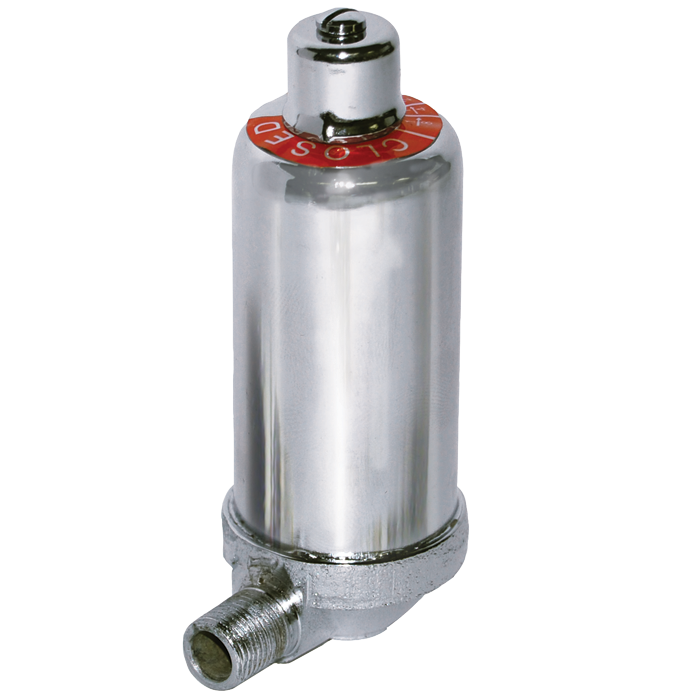Legend Valves 110-325 1/8" Chrome-Plated Forged Brass Economy Adjustable Angle-Pattern Steam Air Vent