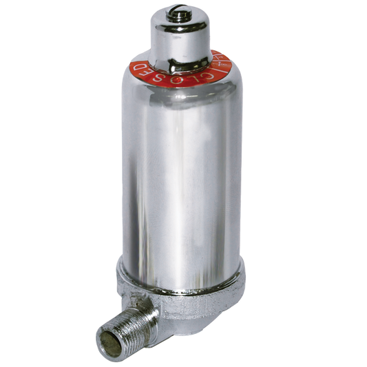 Legend Valves 110-325 1/8" Chrome-Plated Forged Brass Economy Adjustable Angle-Pattern Steam Air Vent