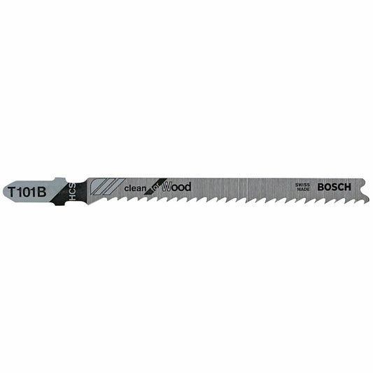 Bosch T101B 4", 10Tpi, Hcs Bosch Shank Jigsaw Blade (5 Pk)