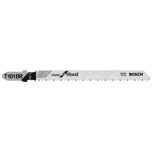 Bosch T101BR 4", 10Tpi, Hcs Bosch Shank Jigsaw Blade (5 Pk)