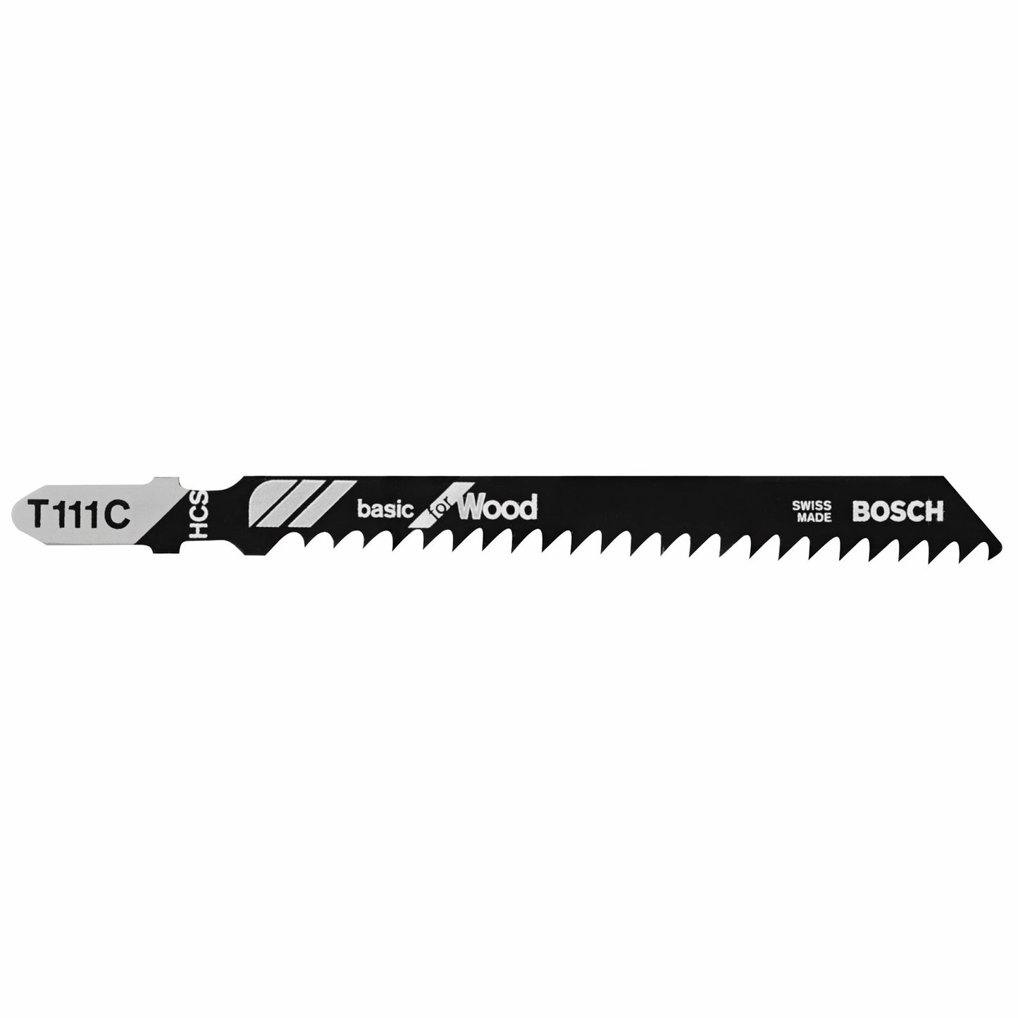 Bosch T111C 4", 8Tpi, Hcs Bosch Shank Jigsaw Blade (5 Pk)