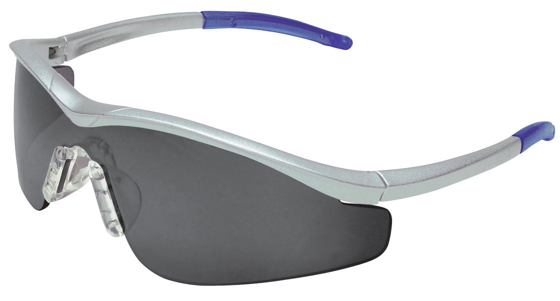 MCR Safety T1142AF T1 Series Safety Glasses with Gray Lens UV-AF® Anti-Fog Lens Coating Hybrid Temple Design (1 Pair)