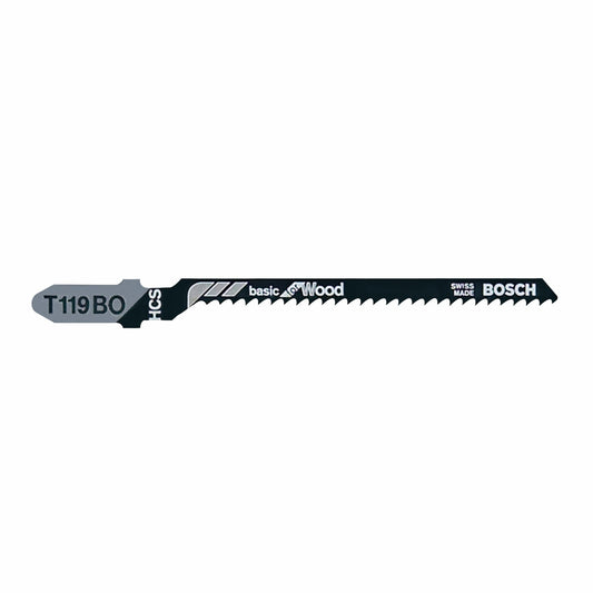 Bosch T119BO 3", 12Tpi, Hcs Bosch Shank Jigsaw Blade (5 Pk)