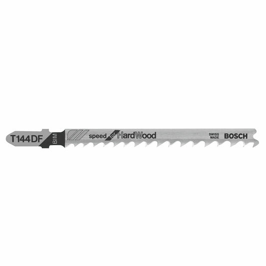 Bosch T144DF 4", 6Tpi, Bi-Metal Bosch Shank Jigsaw Blade (5 Pk)