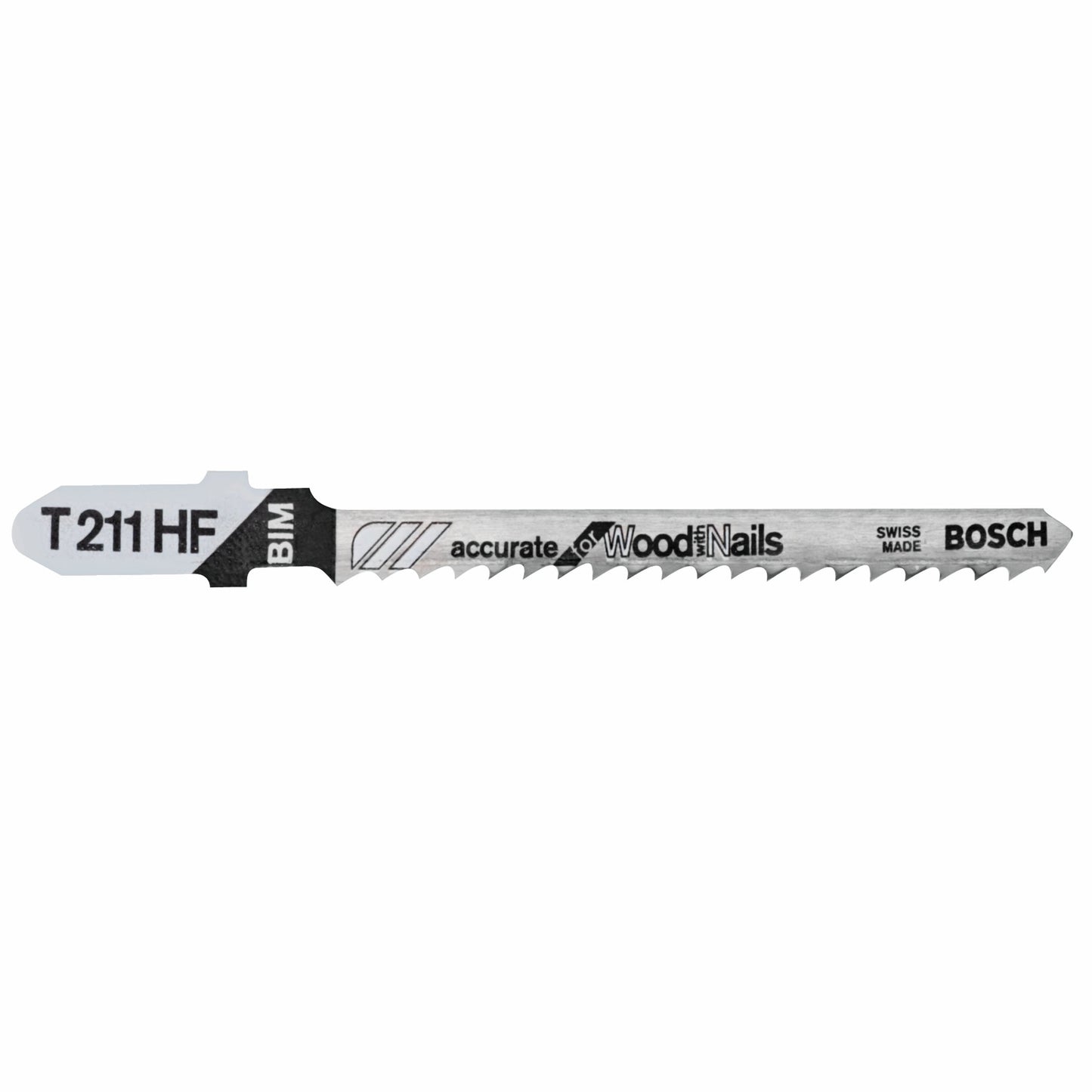 Bosch T211HF 3", 10Tpi, Bi-Metal Bosch Shank Jigsaw Blade (5 Pk)