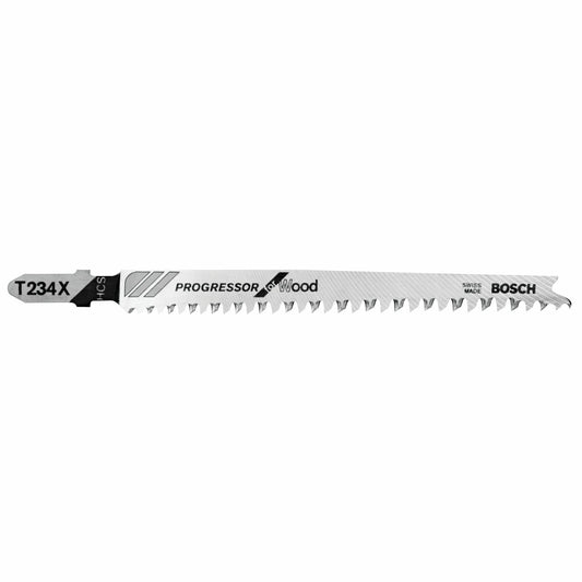 Bosch T234X 4-1/2", "Progressor" Hcs Bosch Shank Jigsaw Blade (5 Pk)