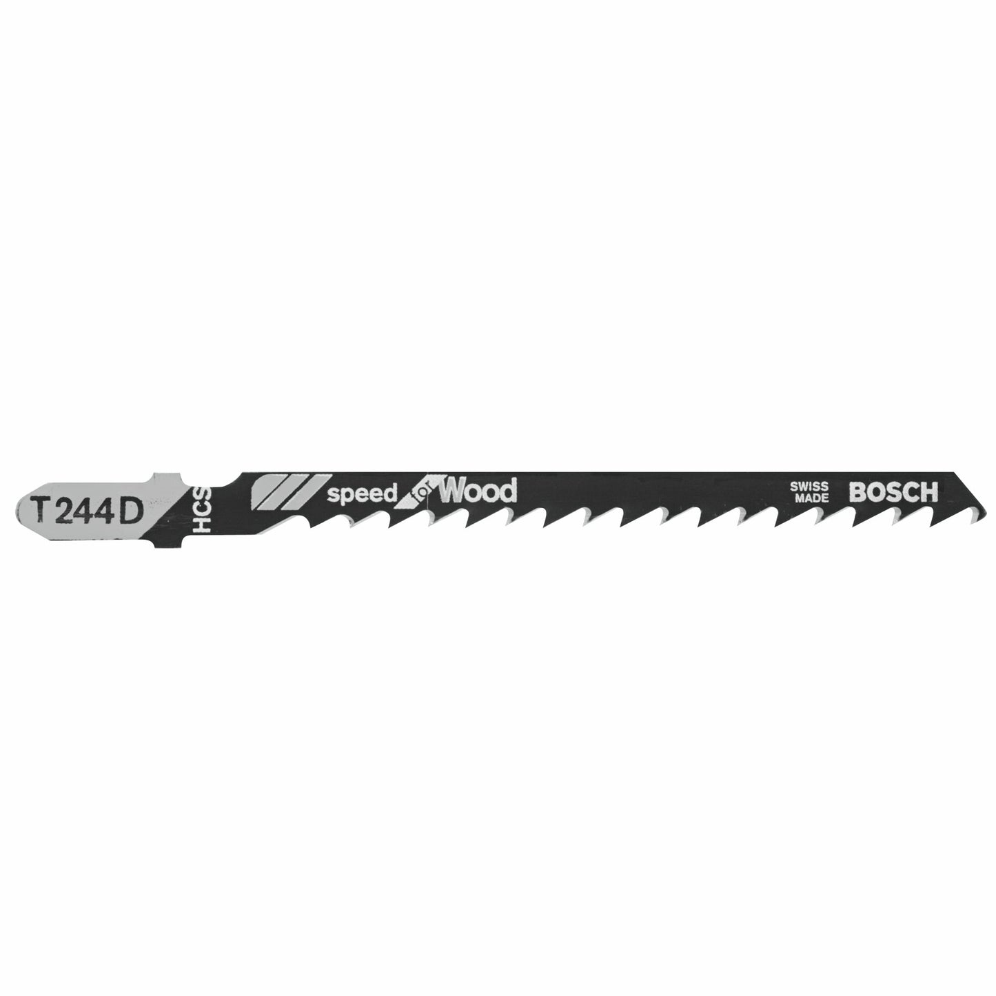 Bosch T244D 4", 6Tpi, Hcs Bosch Shank Jigsaw Blade (5 Pk)