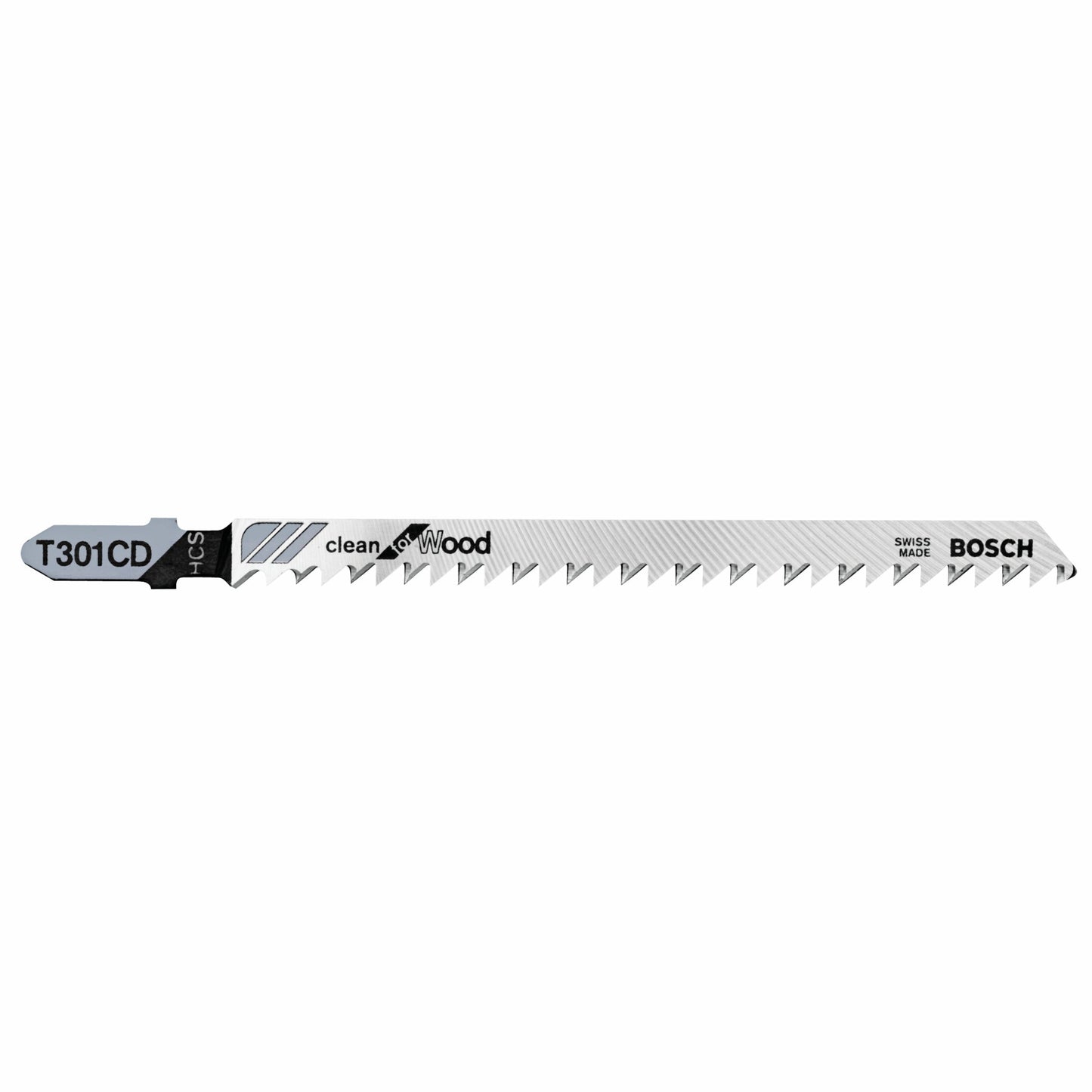 Bosch T301CD 4-5/8", 8Tpi, Hcs Bosch Shank Jigsaw Blade (5 Pk)