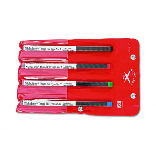 CRESCENT/NICHOLSON® 183-CTFTRSET File Set, Thread Restoring, 4PC, PCH
