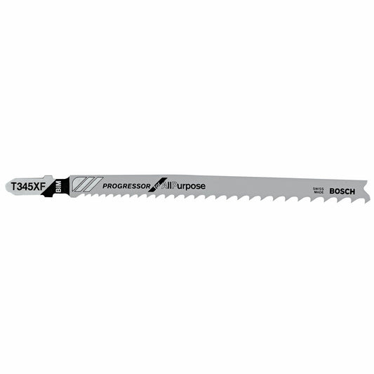 Bosch T345XF 5-1/4", "Progressor" Bi-Metal Bosch Shank Jigsaw Blade (5 Pk)