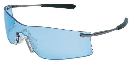 MCR Safety T4113AF Rubicon® T4 Series Safety Glasses with Light Blue Lens UV-AF® Anti-Fog Coating Curved Frameless Lens Design (1 Pair)