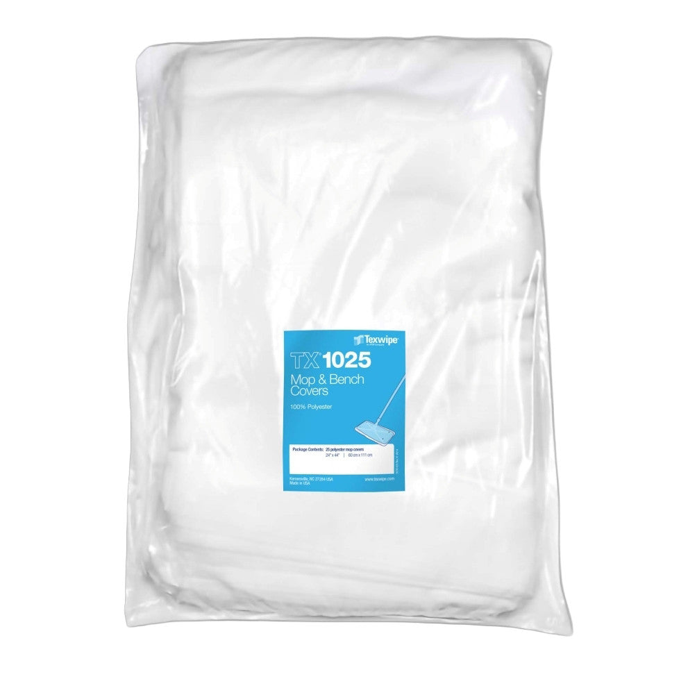 SOS Cleanroom Texwipe TX1025 AlphaWipe 24" x 44" Polyester Cleanroom Wiper and Mop Cover - Bag