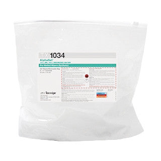 SOS Cleanroom Texwipe TX1034 AlphaSat 4" x 4" Polyester Cleanroom Wiper Pre-Wetted 70% IPA (Case Qty.) - Case