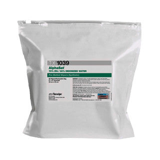 SOS Cleanroom Texwipe TX1039 AlphaSat 9" x 9" Polyester Cleanroom Wiper Pre-Wetted 70% IPA (Case Qty.) - Case