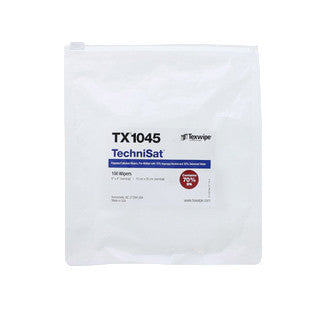 SOS Cleanroom Texwipe TX1045 TechniSat 6" x 8" Cellulose/Polyester Cleanroom Wiper Pre-Wetted 70% IPA - Case