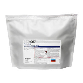 SOS Cleanroom Texwipe TX1067 TechniSat 7" x 11" Cellulose Polyester Cleanroom Wiper Pre-Wet 70% IPA (Case Qty.) - Case