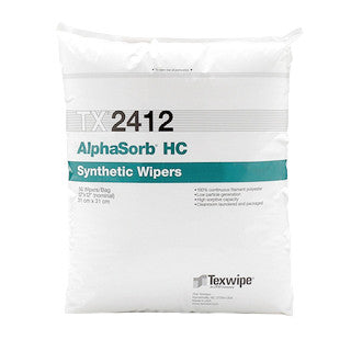 SOS Cleanroom Texwipe TX2412 AlphaSorb HC 12" x 12" Polyester Cleanroom Wiper - Case