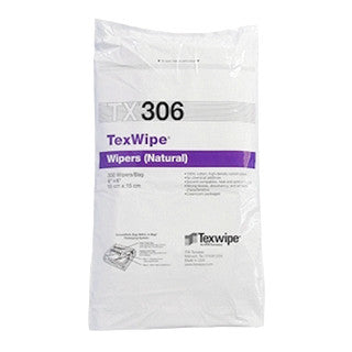 SOS Cleanroom Texwipe TX306 TexWipe 6" x 6" Cotton Cleanroom Wiper - Bag