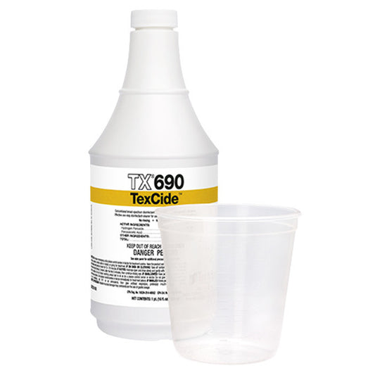 SOS Cleanroom Texwipe TX690 TexCide Sporicidal Disinfectant 5.9% Peroxyacetic Acid / 27.3% Hydrogen Peroxide-based Sporicidal