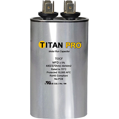 Packard TOCF35 Titan Pro Run Capacitor 35 Mfd 440/370 Volt Oval