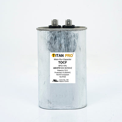 Packard TOCF45 Titan Pro Run Capacitor 45 Mfd 440/370 Volt Oval