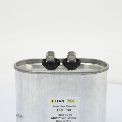 Packard TOCF60 Titan Pro Run Capacitor 60 Mfd 440/370 Volt Oval