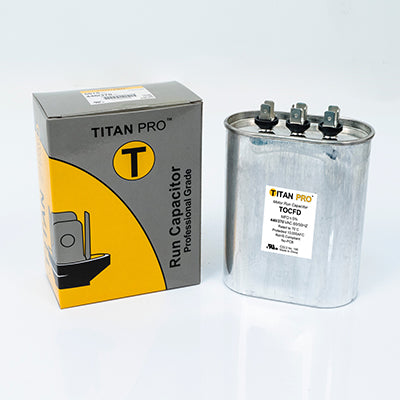 Packard TOCFD505 Titan Pro Run Capacitor 50+5 Mfd 440/370 Volt Oval