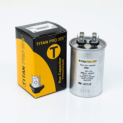 Packard TRC10 Titan Pro Run Capacitor 10 Mfd 370 Volt Round