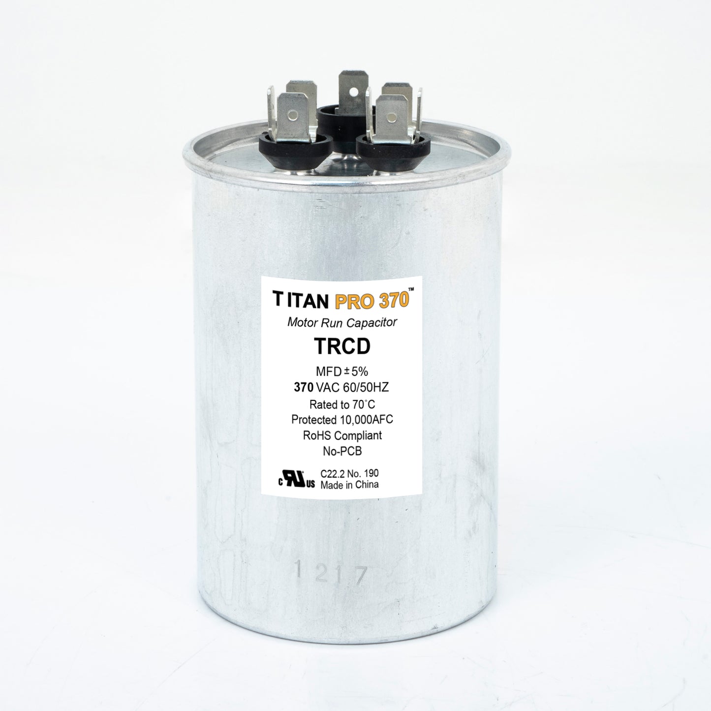 Packard TRCD455 Titan Pro Run Capacitor 45+5 Mfd 370 Volt Round