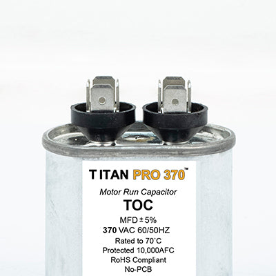 Packard TOC7.5B Titan Pro Run Capacitor 7.5 Mfd 370 Volt Oval Bulk Pack