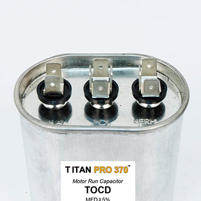 Packard TOCD255 Titan Pro Run Capacitor 25+5 Mfd 370 Volt Oval