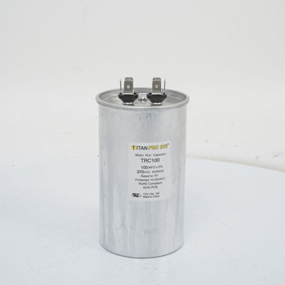 Packard TRC100 Titan Pro Run Capacitor 100 Mfd 370 Volt Round